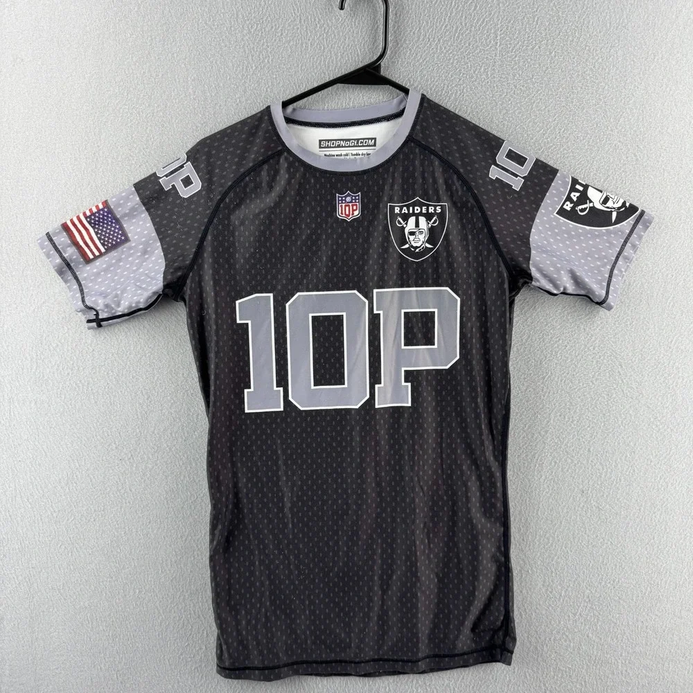 Shop No Gi Rash Jiu Jitsu Rash Gaurd Mens Small Las Vegas Raiders